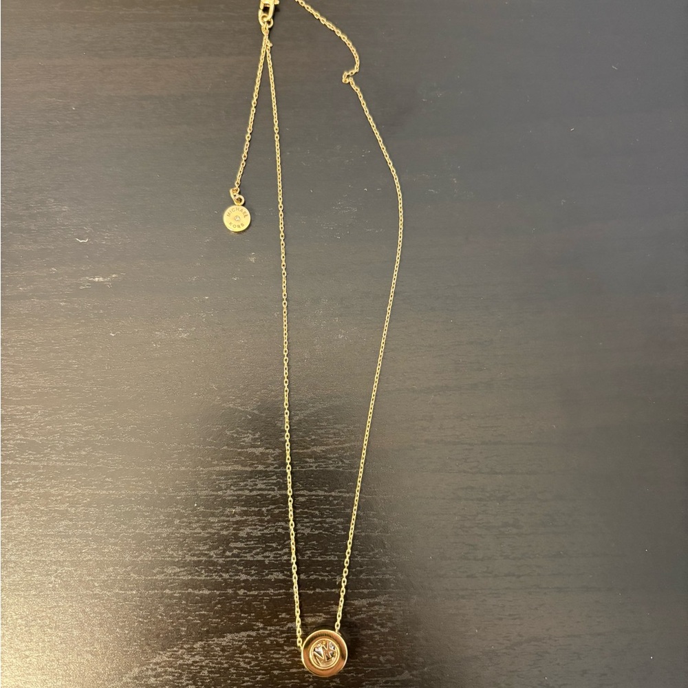 Michael Kors Gold Necklace with Crystal Accent